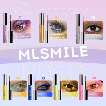 Colorful Glitter Mascara - Shimmer, Waterproof, Christmas & Cosplay Makeup
