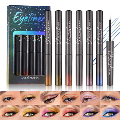 6-Color Glitter Eyeliner Gift Set - Quick-Dry, Waterproof Party Makeup for Women