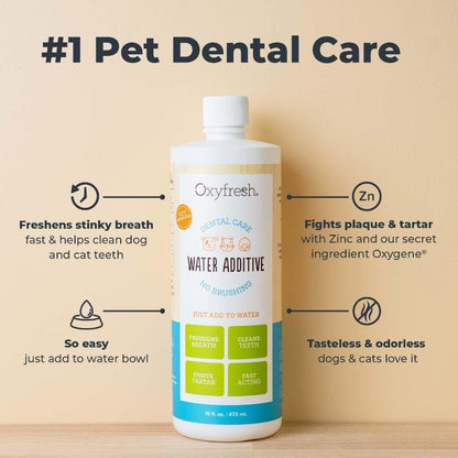 Pet Dental Water Additive Fights Bad Breath, Tartar & Plaque, Vet Recommended