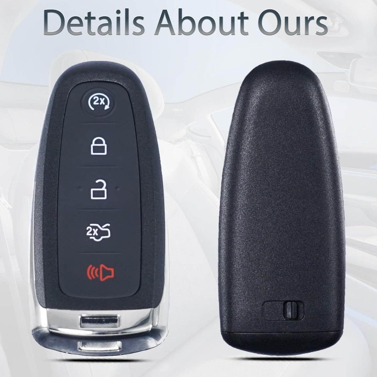 Key Fob Shell Case Replacement Fit for Ford Lincoln Keyless Entry Remote Control