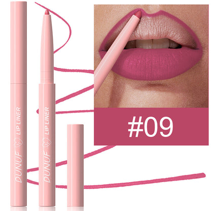 12 Colors Lip Liner Pencils - Velvet Matte Lipstick Beginner Friendly Waterproof