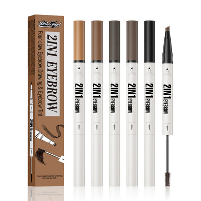 Fork Tip Liquid Eyebrow Liner - Waterproof, Sweatproof, Natural Hair Strokes
