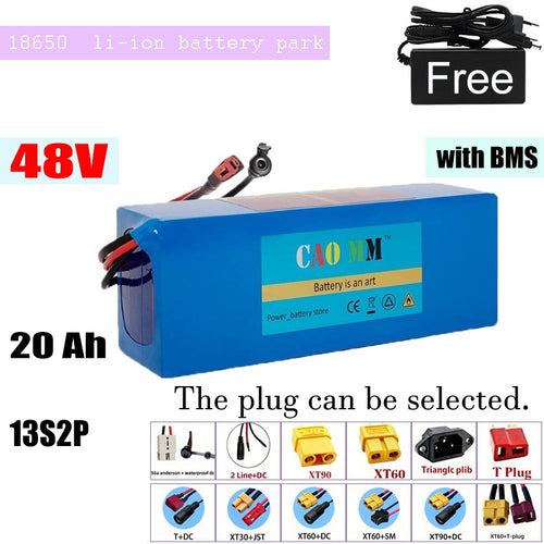 48V 20Ah 13S2P Li-ion Battery with BMS for Electric Bicycle E-Bike