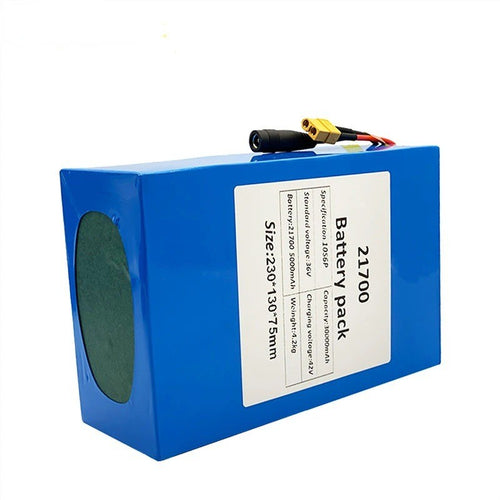 36V 30000mAh 1000W Li-ion Battery 10S6P w/BMS, for Electric Bicycle E-Bike