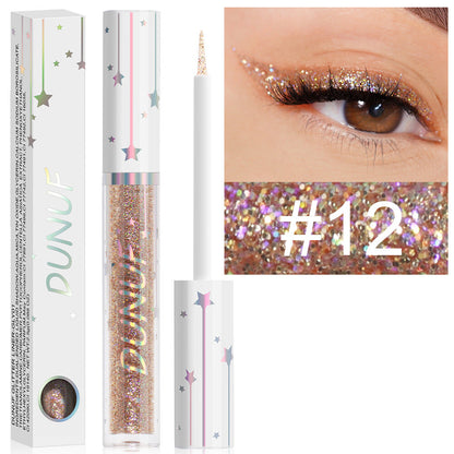 Long-lasting Shiny Glitter Liquid Eyeliner With 18 Colours Sequined eyeliner