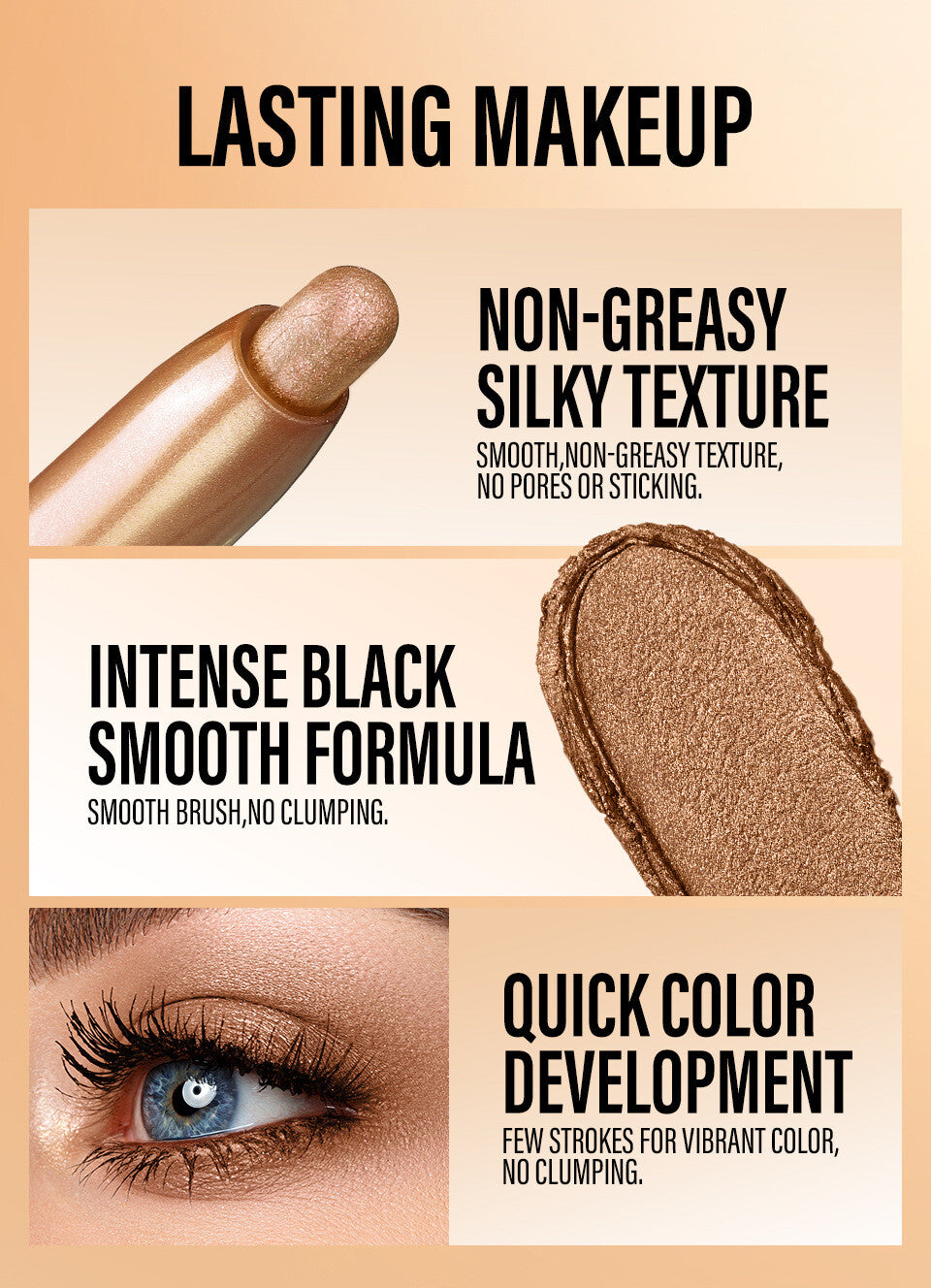 Eyeshadow Pencil 6pcs/Set - Matte & Shimmer, Quick Blend Waterproof Long Lasting