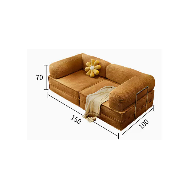Floor Couch Compression Convertible Floor Sofa Beds with 2 Pillows 200*100*75