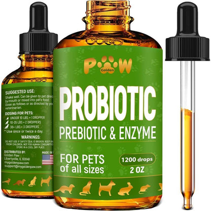 Liquid Probiotics for Dogs & Cats with Prebiotic Blend for Digestive Balance