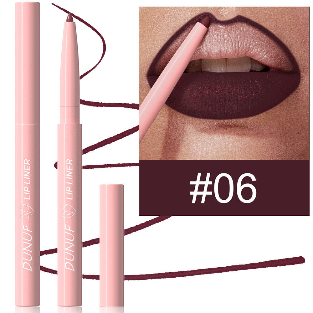 12 Colors Lip Liner Pencils - Velvet Matte Lipstick Beginner Friendly Waterproof
