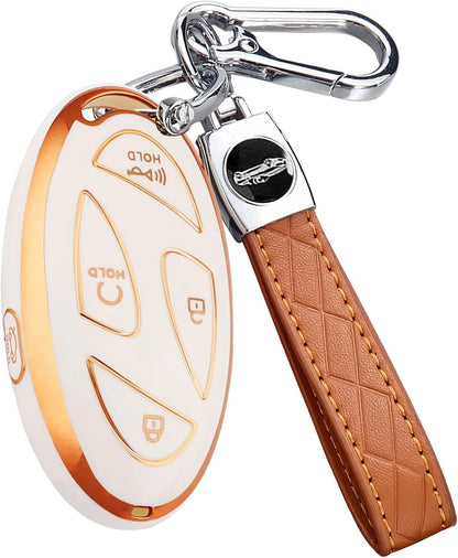 Key Fob Cover for Hyundai with Keychain Soft TPU Key Case Shell for Hyundai Key