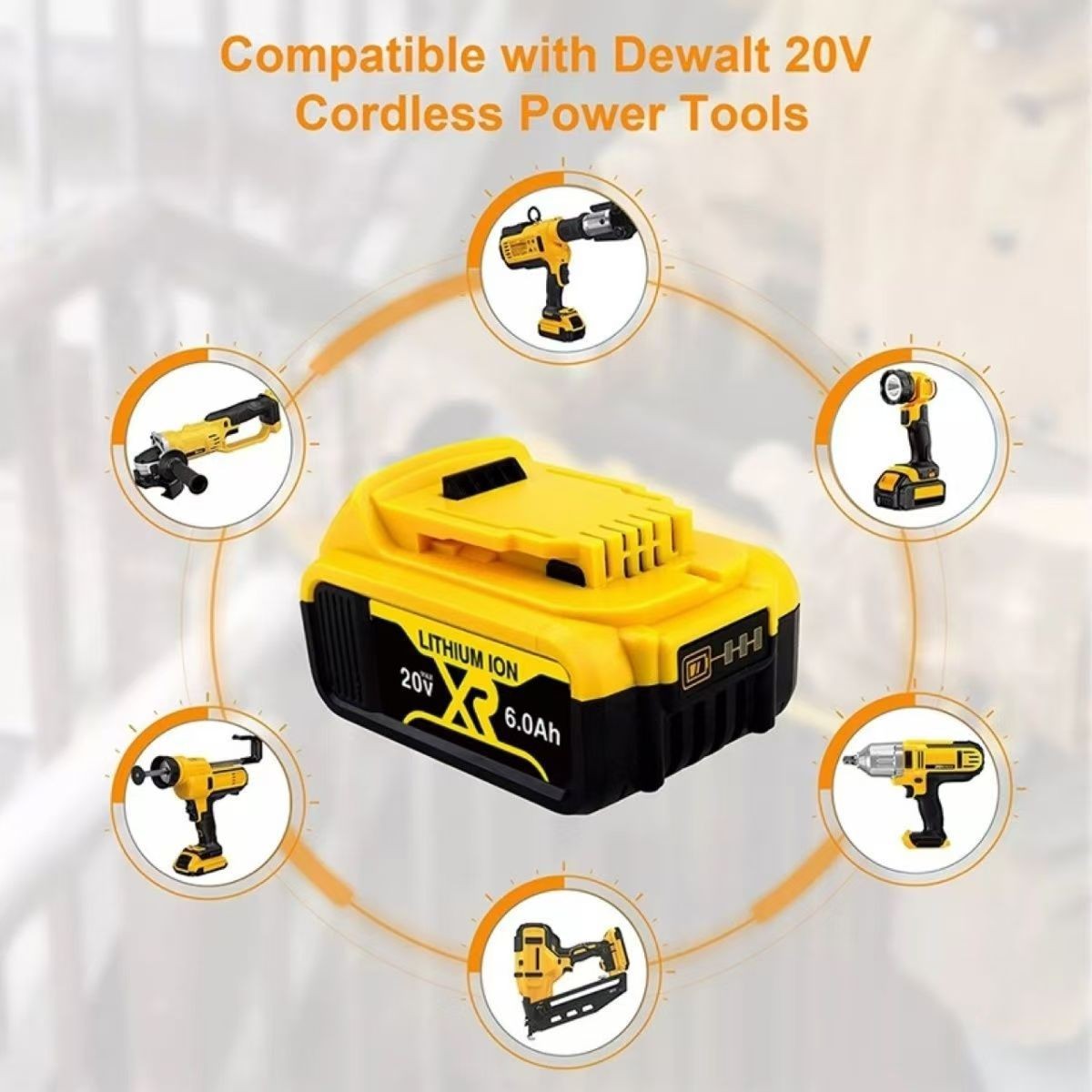 Replacement for DeWalt MAX XR DCB205 DCB200 18V/20V Li-ion Battery