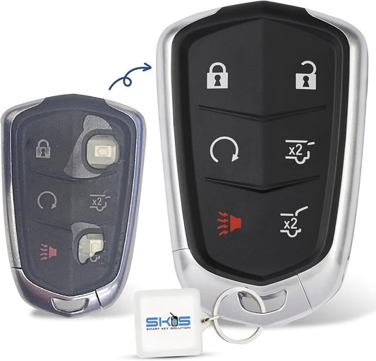 Key Fob Shell Case Replacement Fits for Cadillac Escalade ESV Remote Control
