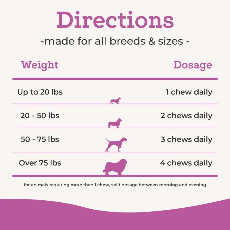 Dog Hip & Joint Chews with Glucosamine, Chondroitin & Turmeric, Peanut Butter