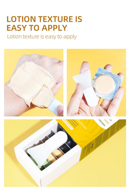 10pcs Gift Box Jelly Green Tea Avocado Clay Mask Hydrate Moisturize Skin Masks
