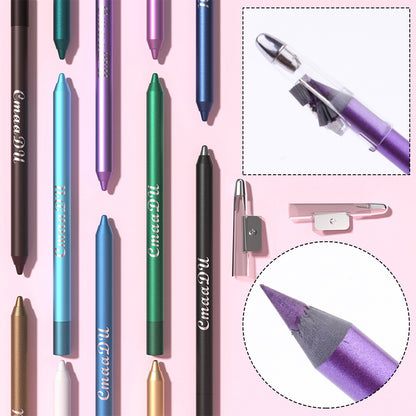 12 Colors Lying Silkworm Pen Eye Shadow Eyeliner Pen Waterproof Long Lasting