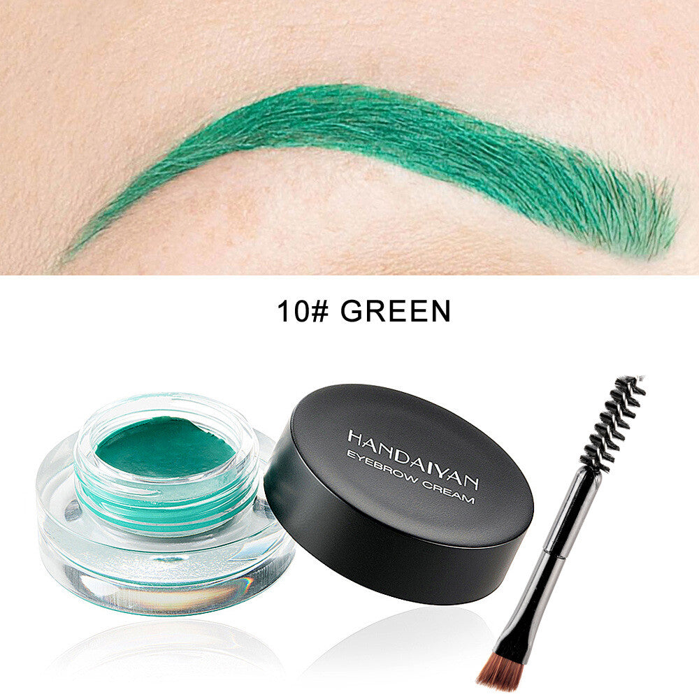 12-Color Eyebrow Liner & Mascara with Brush- Waterproof For Sparse Brows