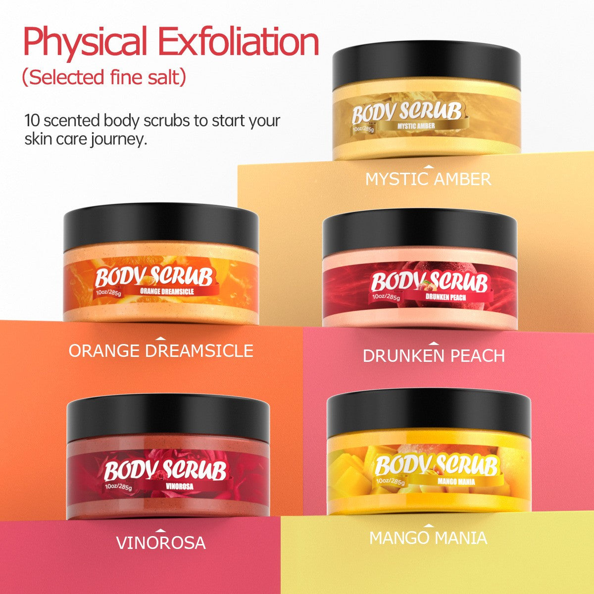 Strawberry Vanilla Body Scrub Exfoliators - Exfoliating KP Treatment Smooth Skin