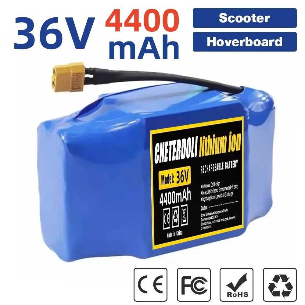 High-quality 36V 4400mAh 10S2P Li-ion Battery for Scooter/Unicycle