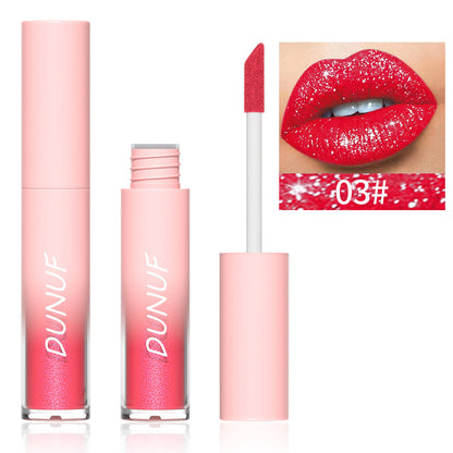 18-Color Diamond Lip Gloss - Glitter Shine, Waterproof, Long Lasting Vagen