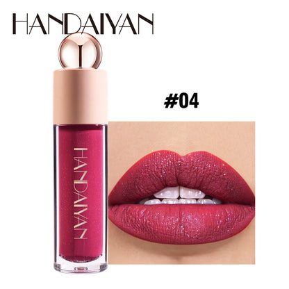 8-Color Shimmer Lip Gloss - Velvet Matte & Glossy, Moisturizing Liquid Lipstick