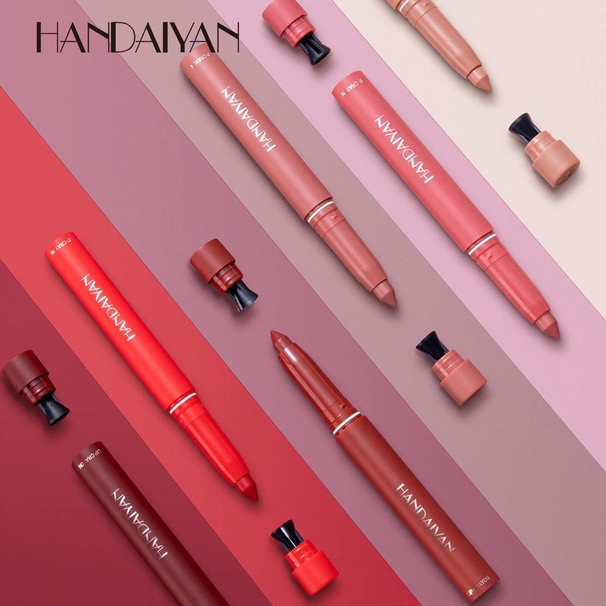 Lipstick Pencil Waterproof Non Stick Cup Matte Lipliner Thread Hook Lip Marker