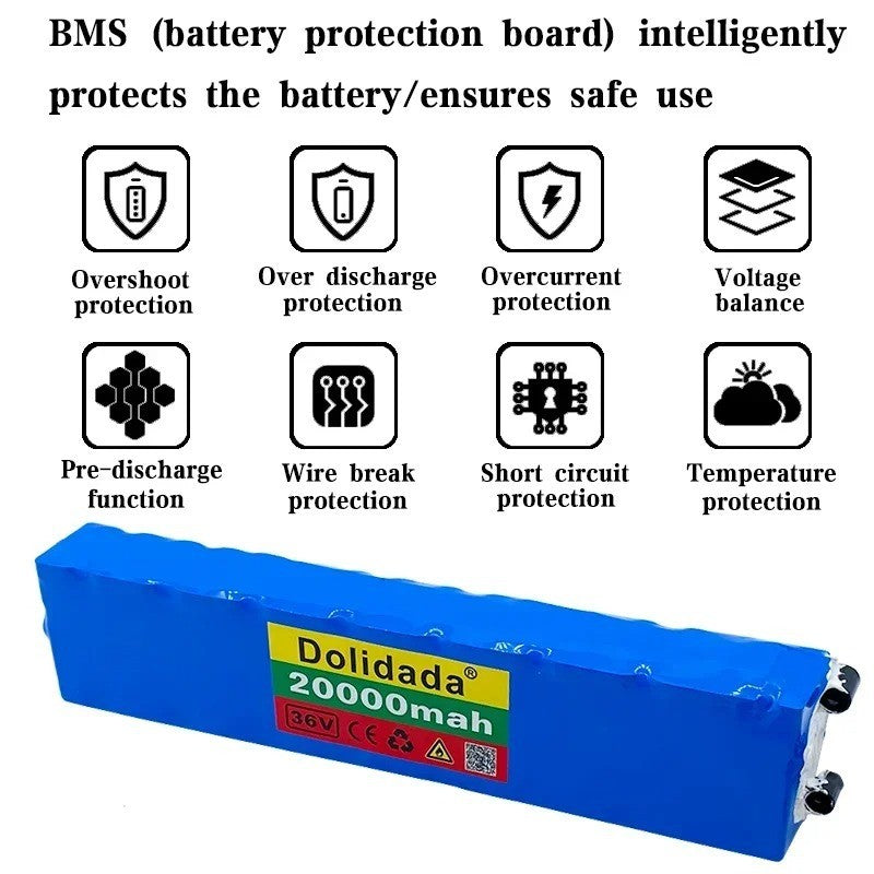 Xiaomi M365 36V 20Ah Li-ion Battery Pack with BMS for Electric Scooter