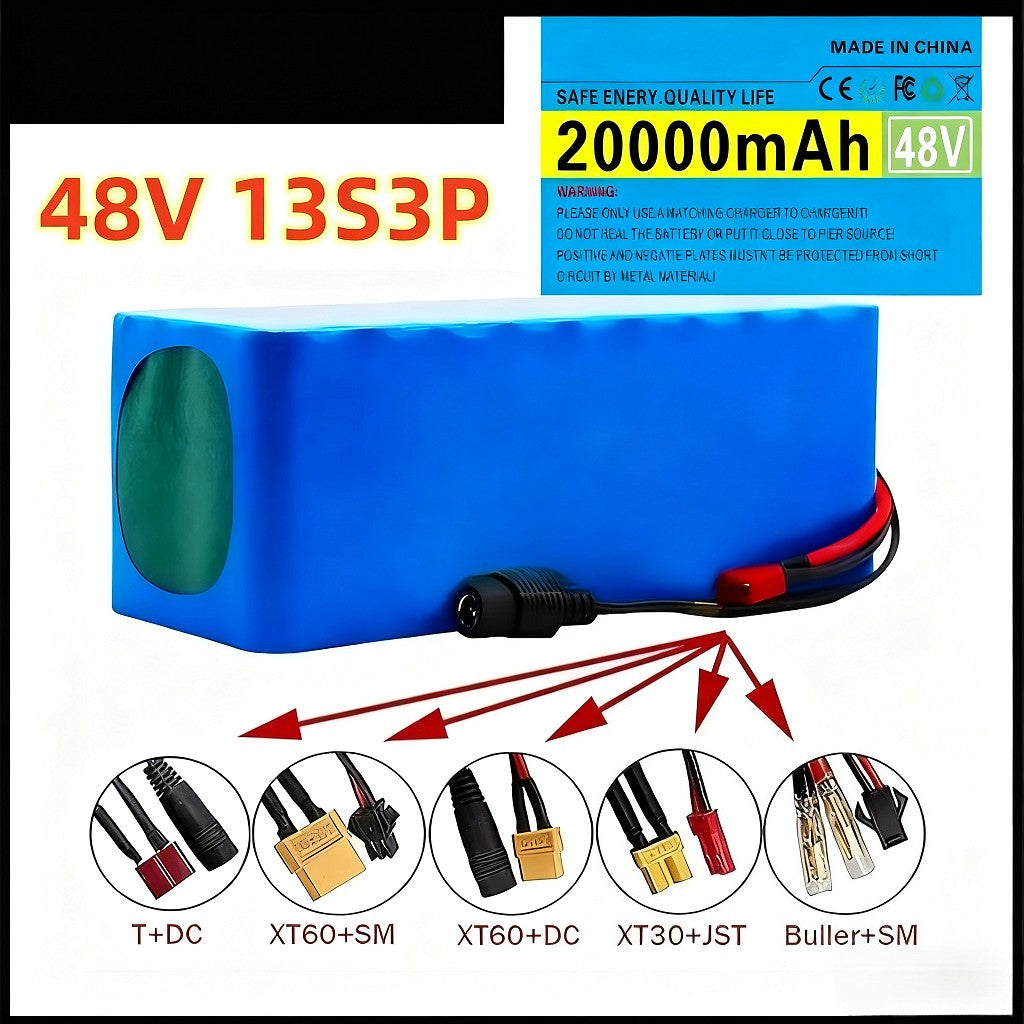 48V 20Ah 13S3P Li-ion Battery Pack with BMS for Electric Bicycle E-Bike