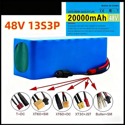 48V 20Ah 13S3P Li-ion Battery Pack with BMS for Electric Bicycle E-Bike