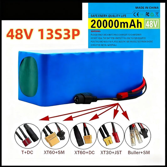 48V 20Ah 13S3P Li-ion Battery Pack with BMS for Electric Bicycle E-Bike