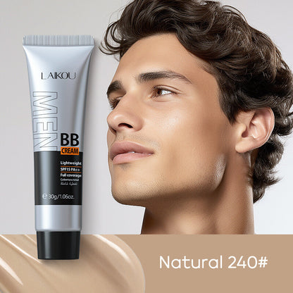 1.06oz BB Cream For Men Makeup Base Cover Flaws Oil Control Anti-Aging