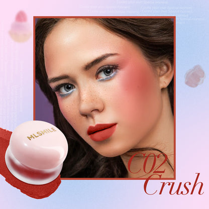 Matte Velvet Lip Gloss 6 Colors 2in1 Jelly lip mud powder blusher cream Lipstick