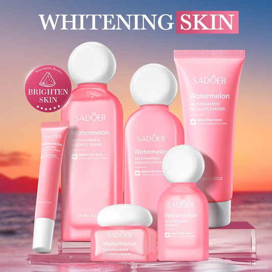 Watermelon & Niacinamide Skincare Gift Box Set Hydrating Cleanser Face Cream
