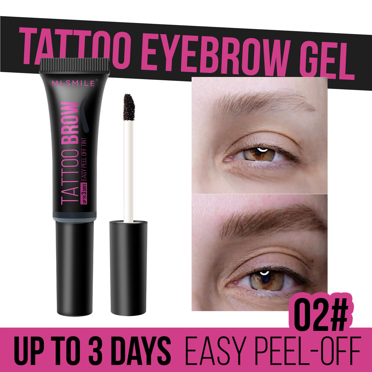 Peel-Off Eyebrow Liner Waterproof Smudge-Proof Easy Color Application