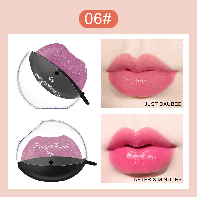 Lip-Shaped Color-Changing Lipstick - Pearl Shimmer & Long Lasting Easy to Color