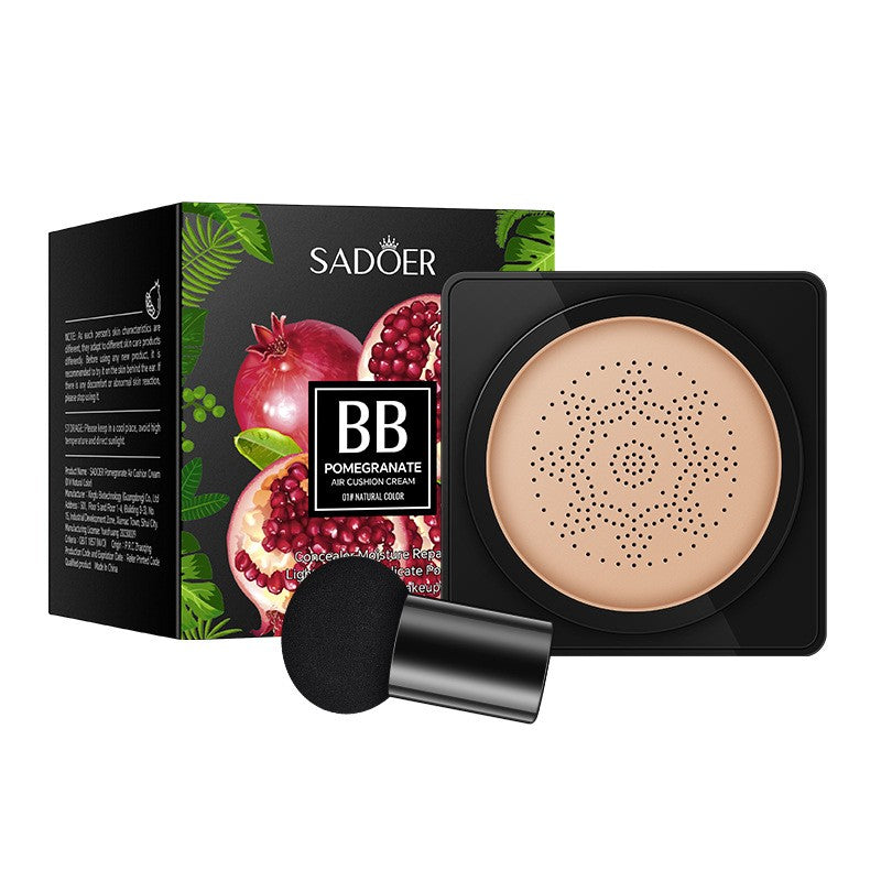 Red Pomegranate BB Cream Mushroom Cushion Brightening Hydrating & Full Coverage