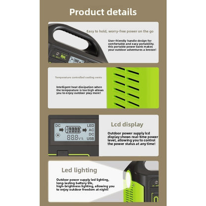 300W Portable Power Station 220V LiFePO4 Solar Generator for Outdoor