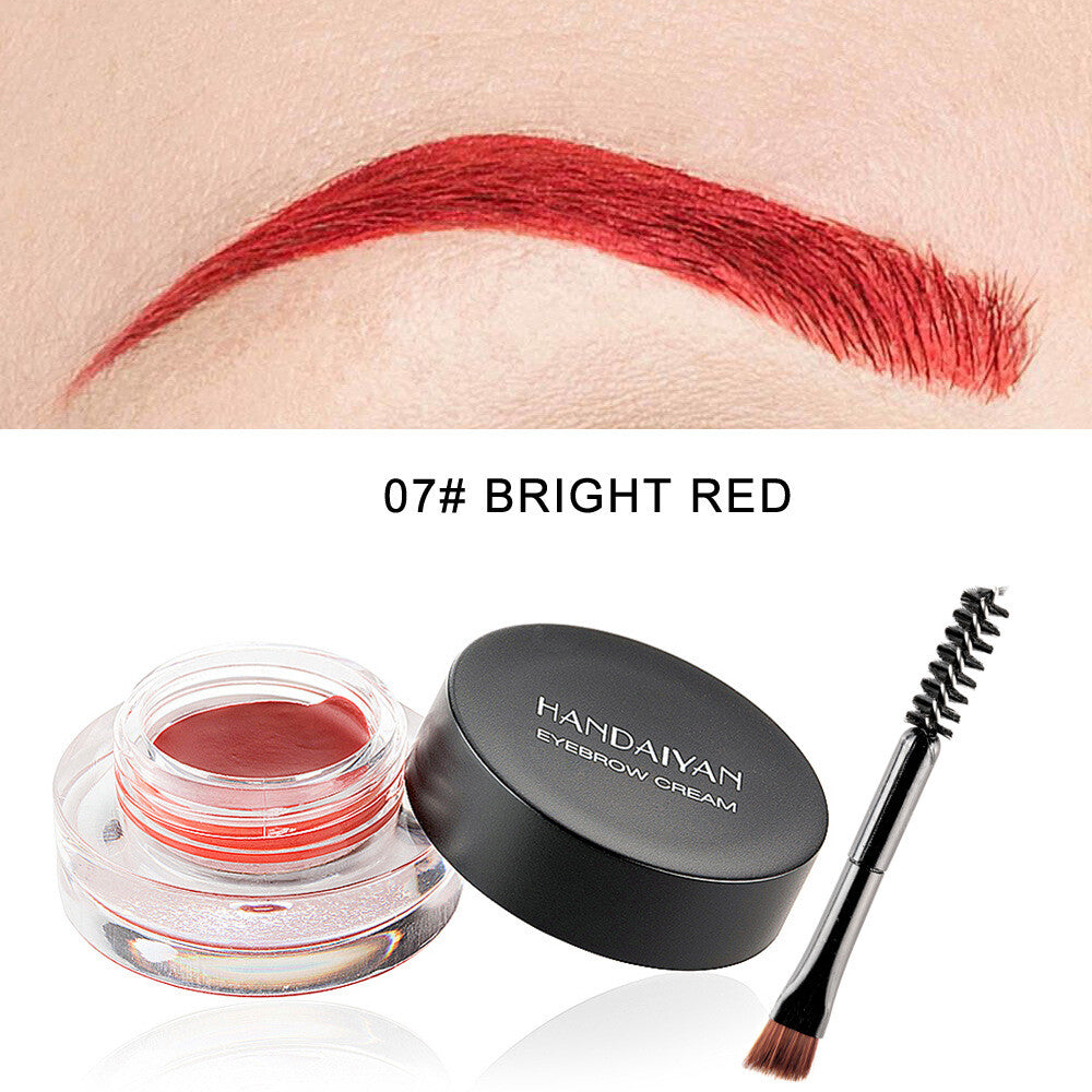 12-Color Eyebrow Liner & Mascara with Brush- Waterproof For Sparse Brows