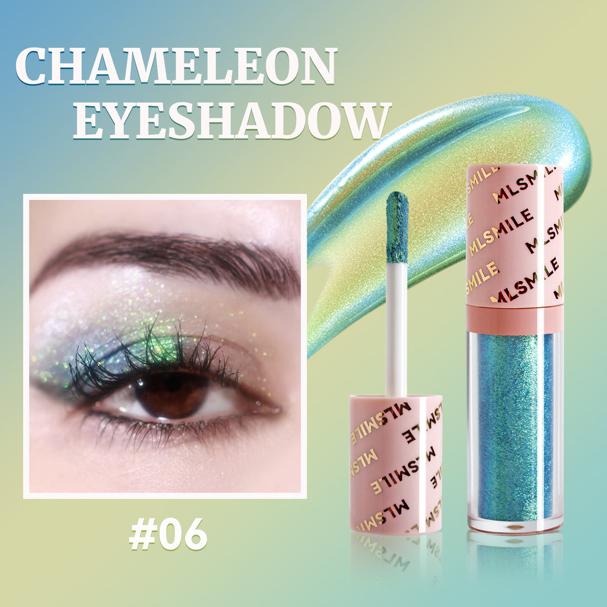 Chameleon Liquid Eyeshadow - Shimmer Metallic Shift, Iridescent Glitter Makeup