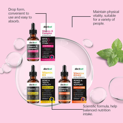 Docteat Vitamin B Complex Drops - Gentle Joint Care & Body Comfort Supplement