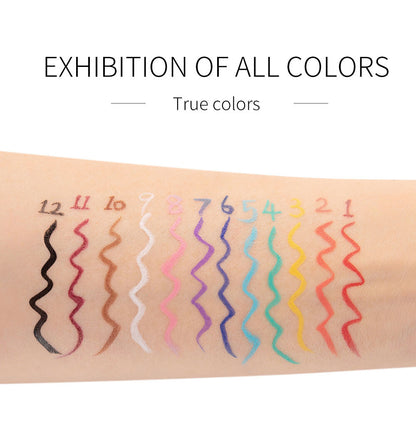 12-Piece Matte Eyeliner Gift Set · Long-Lasting & Smudge-Proof Waterproof
