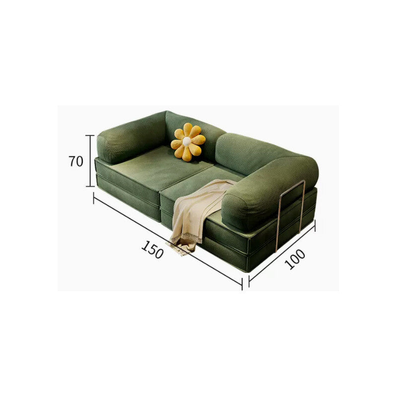 Floor Couch Compression Convertible Floor Sofa Beds with 2 Pillows 200*100*75