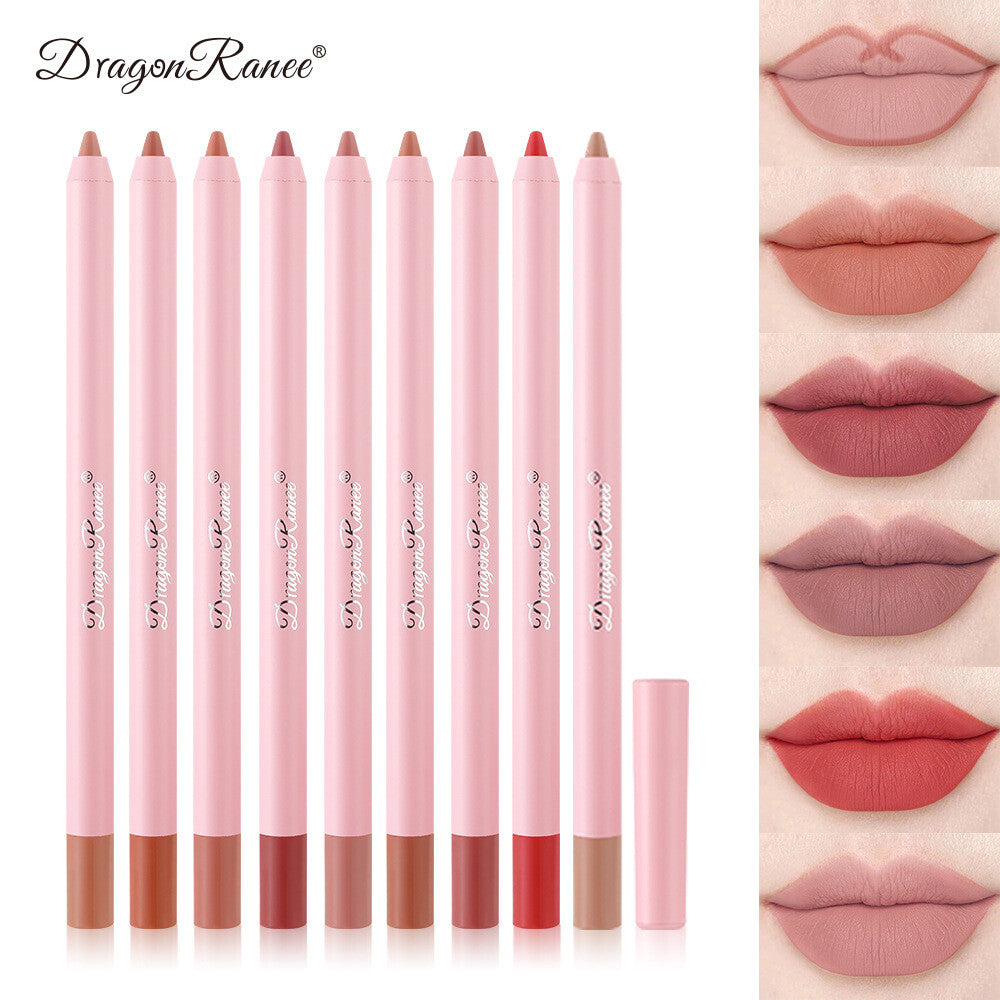 Waterproof Lip Liner & Plump Lipstick Matte Rosewood Duo Long Lasting Lip Pencil