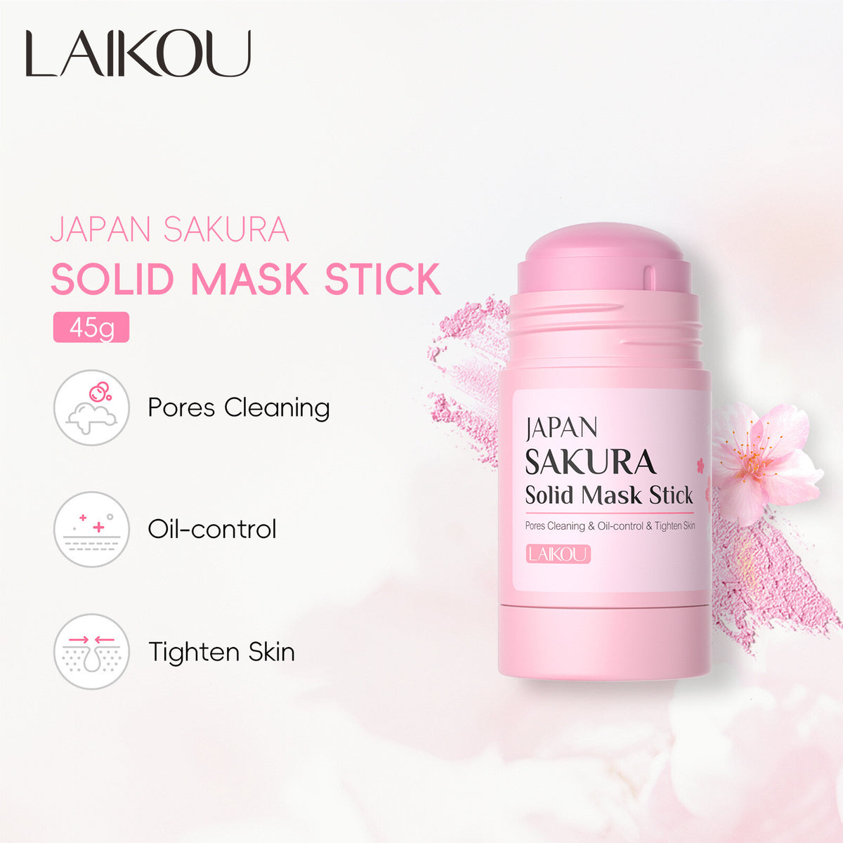 Cherry Blossom Solid Facial Mask Stick Skin Masks Mud Mask 45g Cleansing