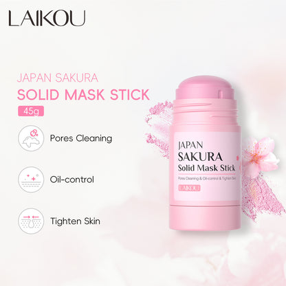 Cherry Blossom Solid Facial Mask Stick Skin Masks Mud Mask 45g Cleansing