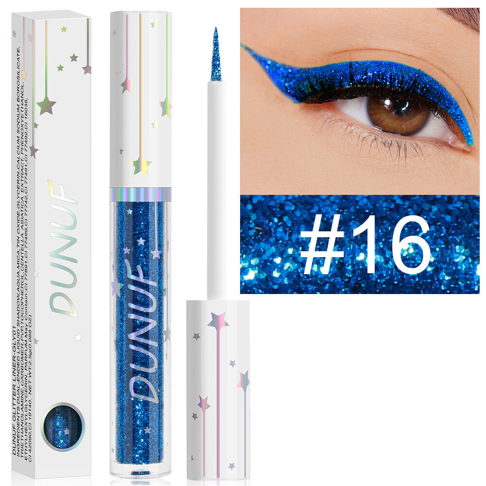 Long-lasting Shiny Glitter Liquid Eyeliner With 18 Colours Sequined eyeliner