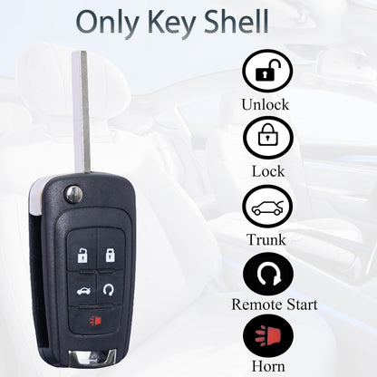 Key Fob Shell Case Replacement Fits Chevy Keyless Remote Control Key Pad Cover