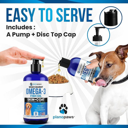 Omega 3 Fish Oil for Dogs to Reduce Shedding & Support Skin & Coat Health