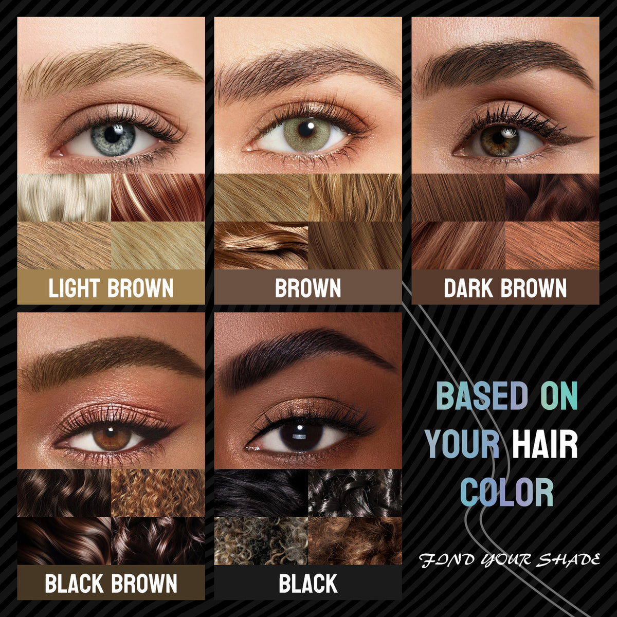 Double-Ended Forked Brow Pen Eyebrow Liner Waterproof SmudgeProof Eyes Makeup