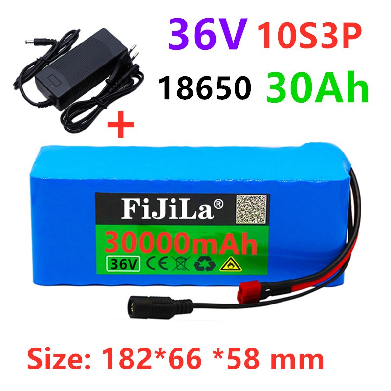 36V 30Ah 500W High Power Lithium Battery for Electric Motorcycle - 10S3P Pack