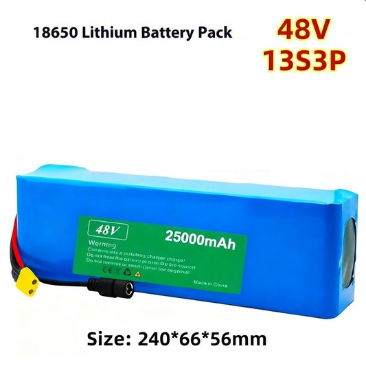 48V 25Ah 13S3P Li-ion Battery Pack for Electric Bicycle E-Bike Power Supply